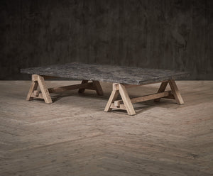 A-frame bluemoon marble coffee table