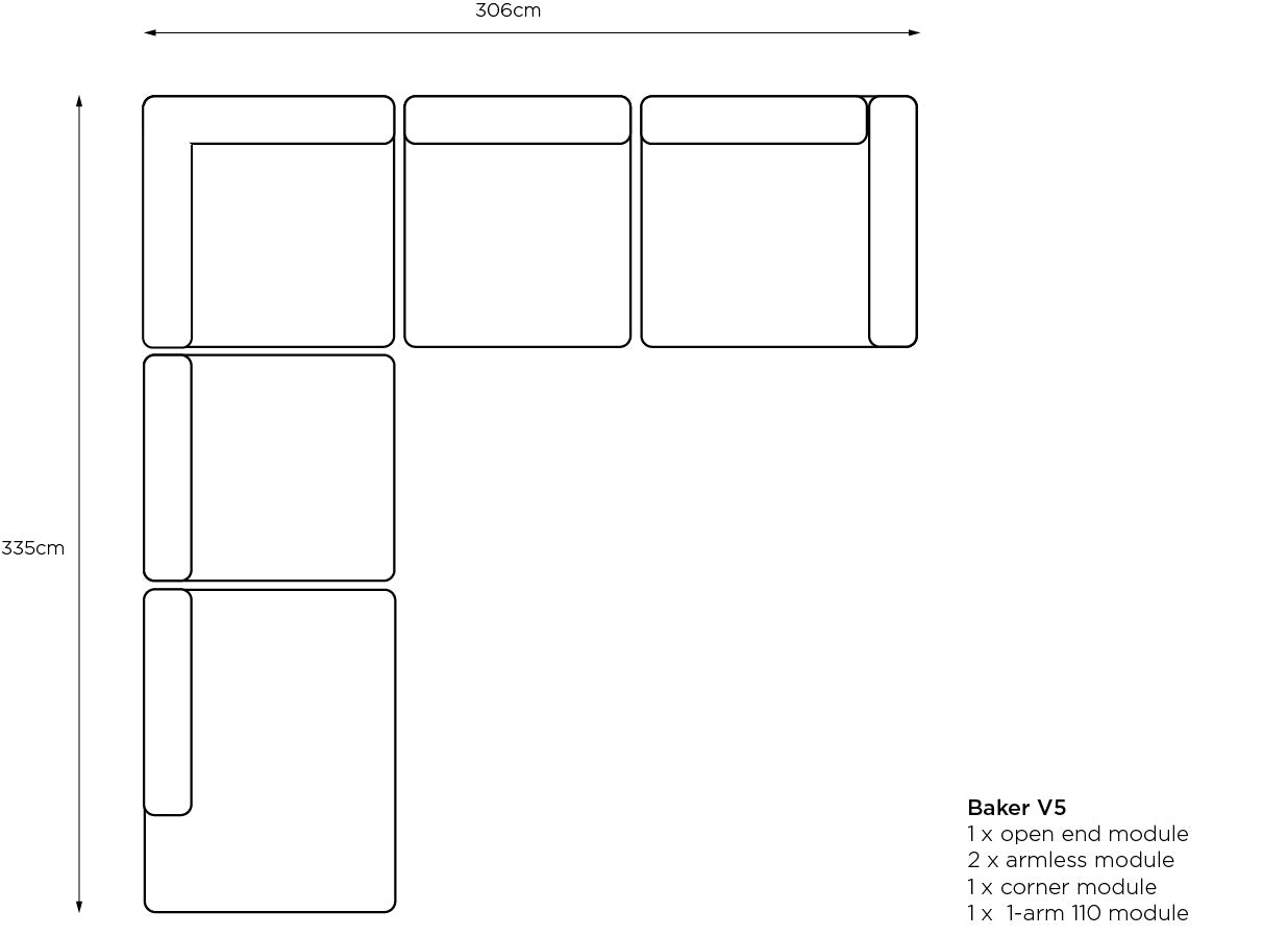 Baker modular sofa