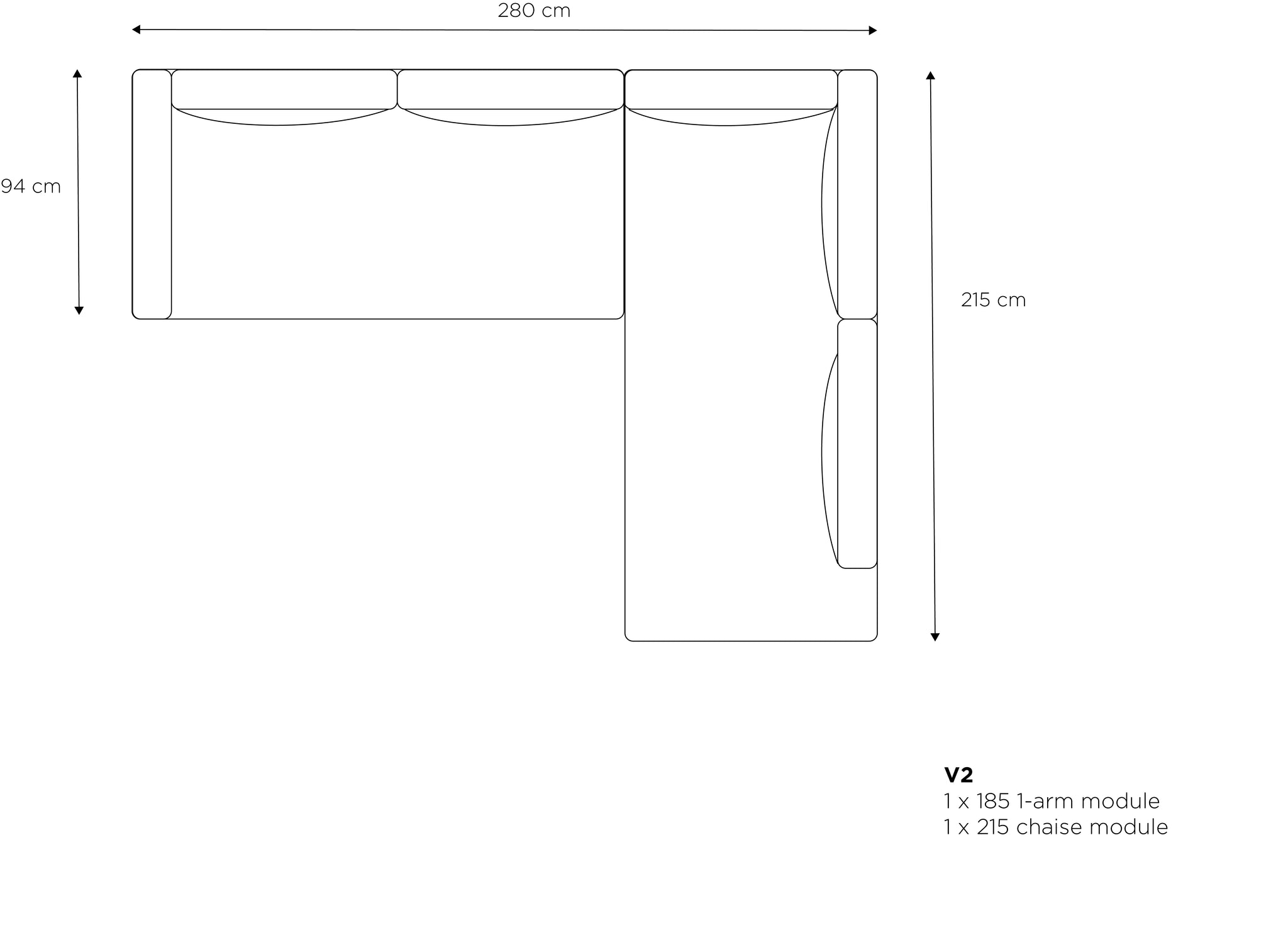 Department chaise sofa