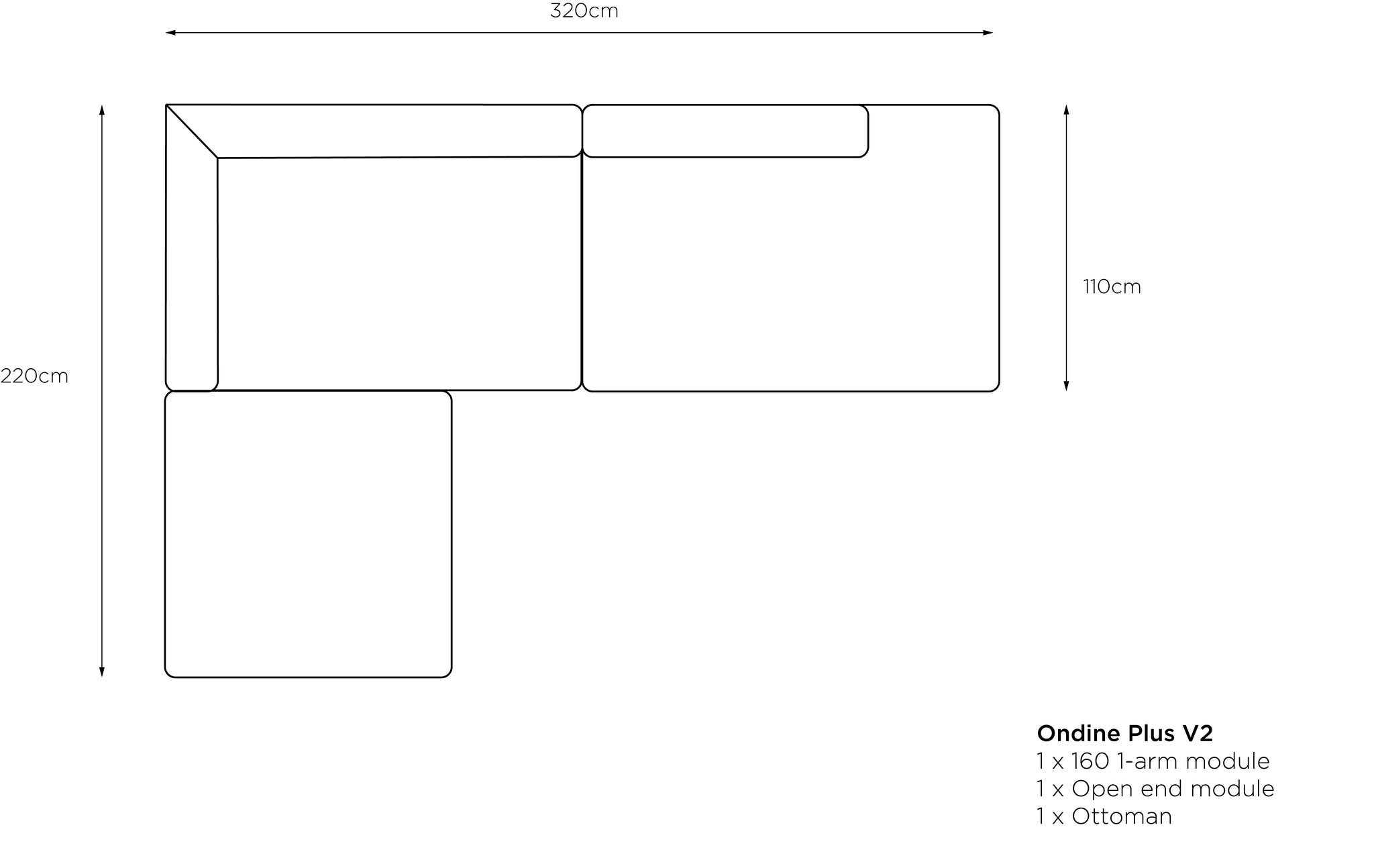 Ondine Plus modular sofa